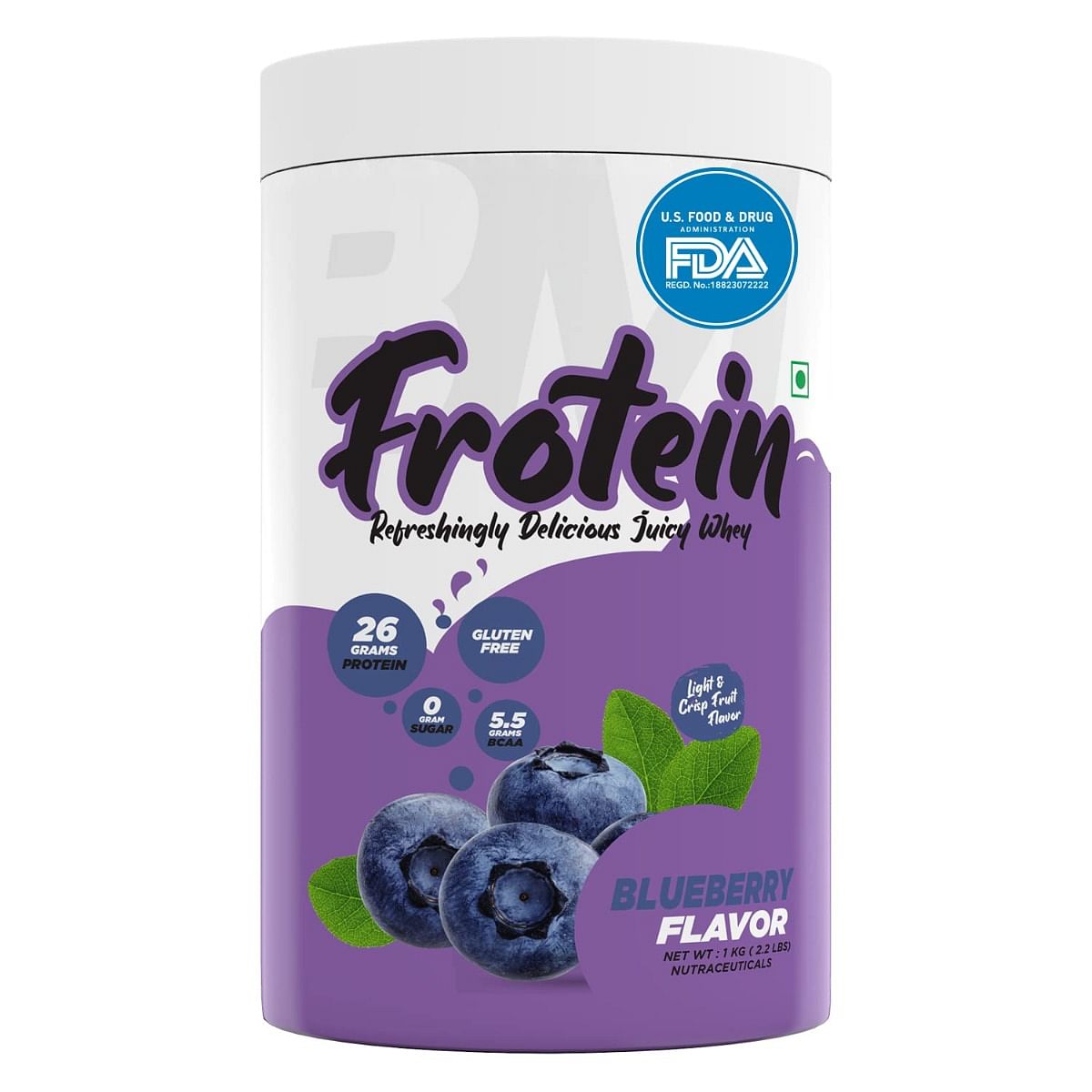 

Bigmuscles Nutrition Frotein Blueberry Whey Protein (30 Servings, 1 Kg)
