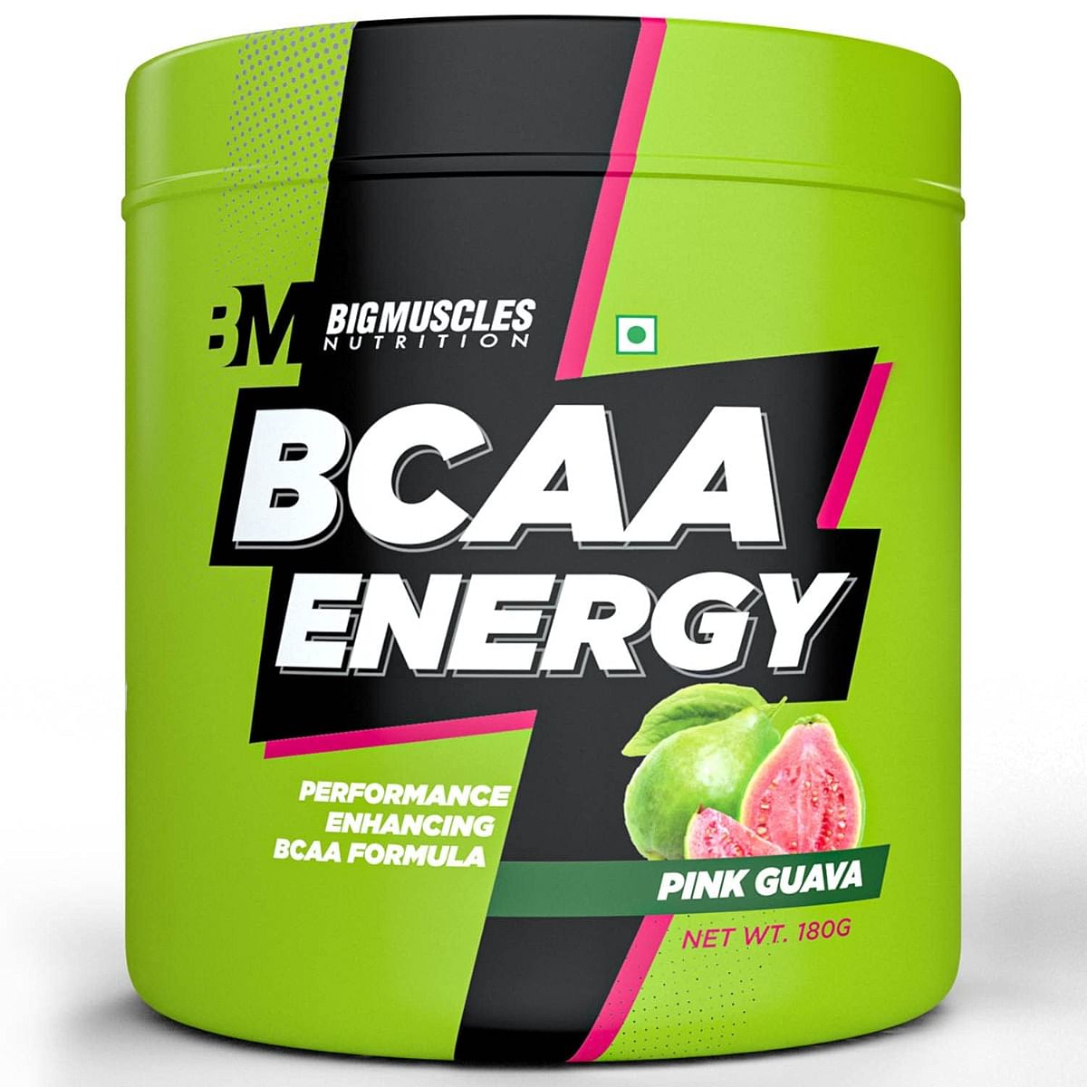 

Bigmuscles Nutrition BCAA Energy [30 Serving, Pink Guava]