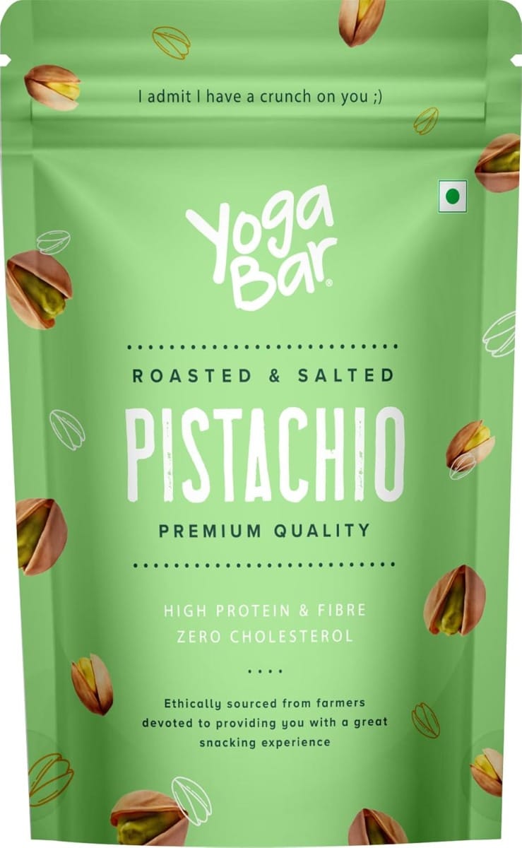 

Yogabar Premium Pista 200g|Roasted Salted Pista|Crunchy Pistachios|Tasty & Healthy Nuts Dry Fruits|Rich in Protein, Fibre, Gluten Free & Low Calori...