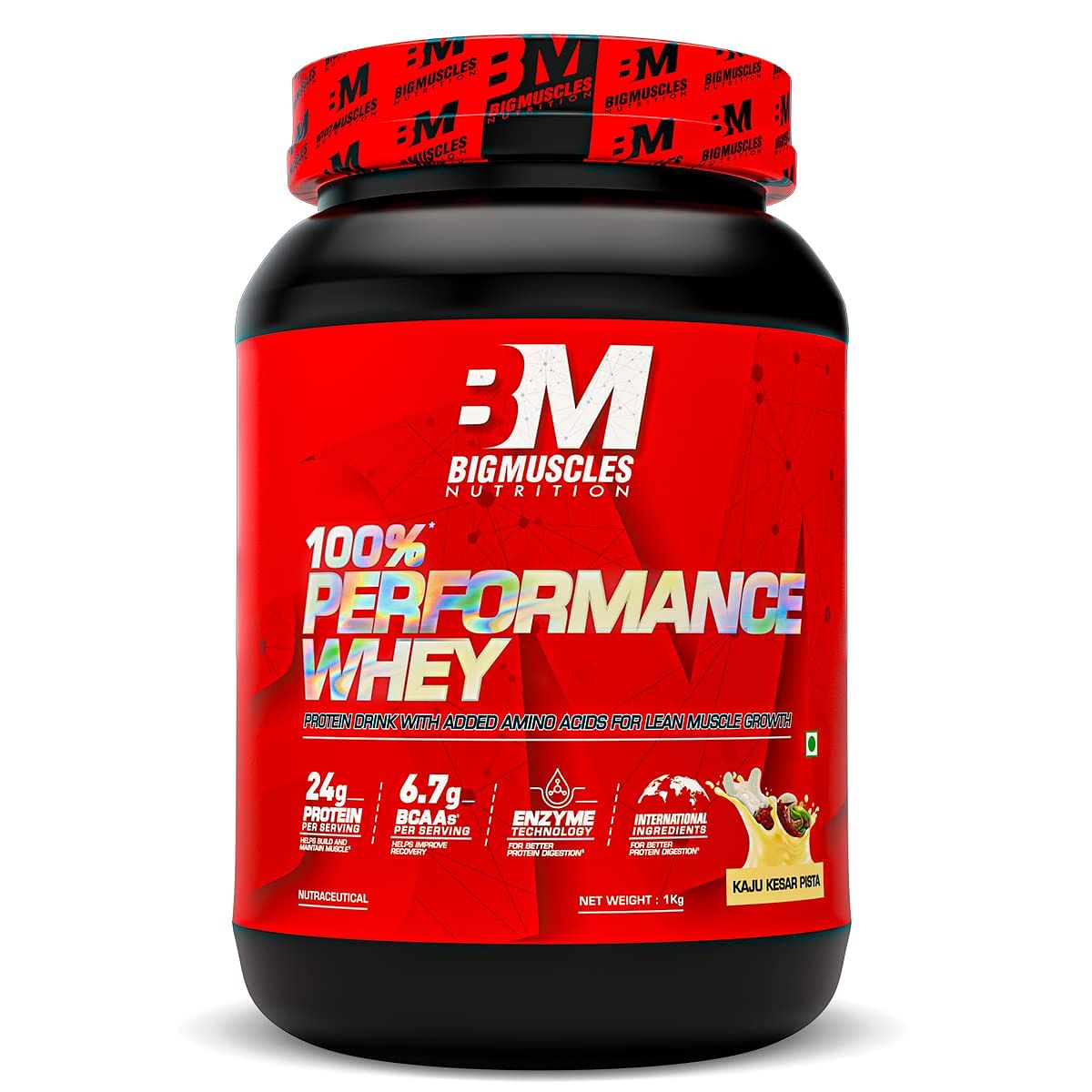 

Bigmuscles Nutrition Performance Whey 1Kg Kaju Kesar Pista