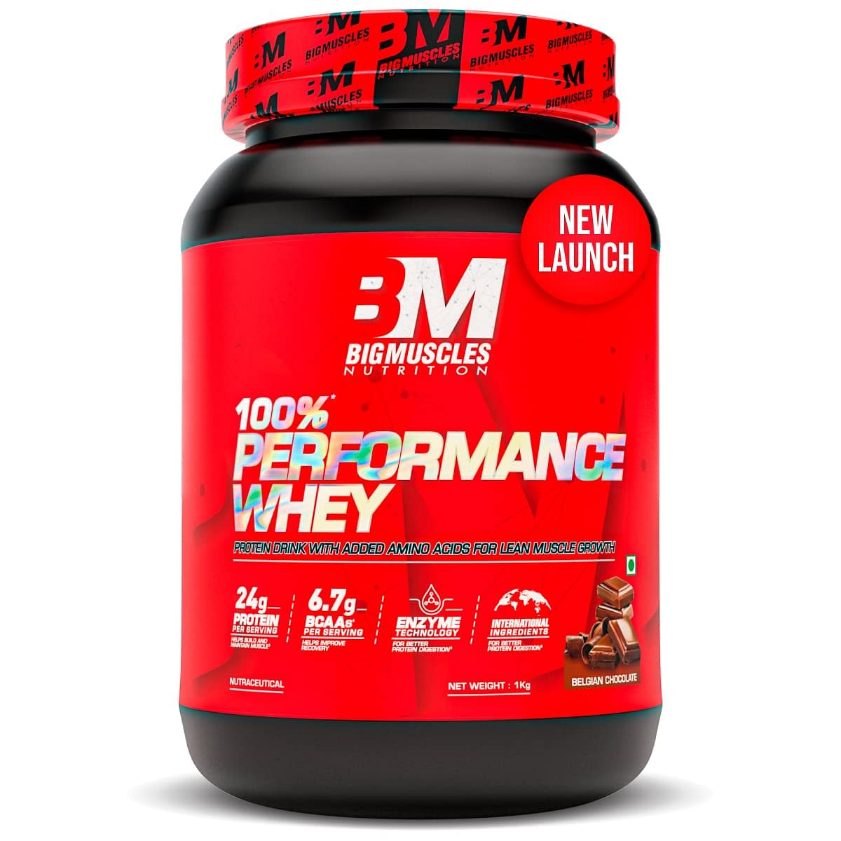 

Bigmuscles Nutrition Performance Whey 1Kg Belgian Chocolate