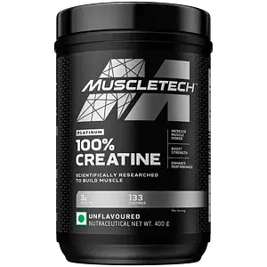 Muscletech Platinum 100% Creatine 400g | 133 Serving | Unflavoured | Muslce Power | Strength