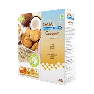 Gaia Sugarfree Coconut Cookies 200g