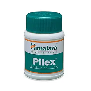 Himalaya Pilex Tablets - 60 Count | Beneficial In Treating Bleeding Piles, Helps Relieve Pain And Ensures Painless Fecal Excretion