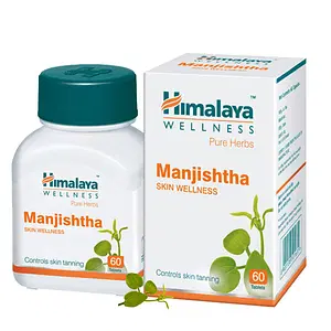 Himalaya Manjishtha - 60 Tablets|Overcome Skin Hyperpigmentation, Ideal For Melasma & Age Spots| 1 Tablet Daily