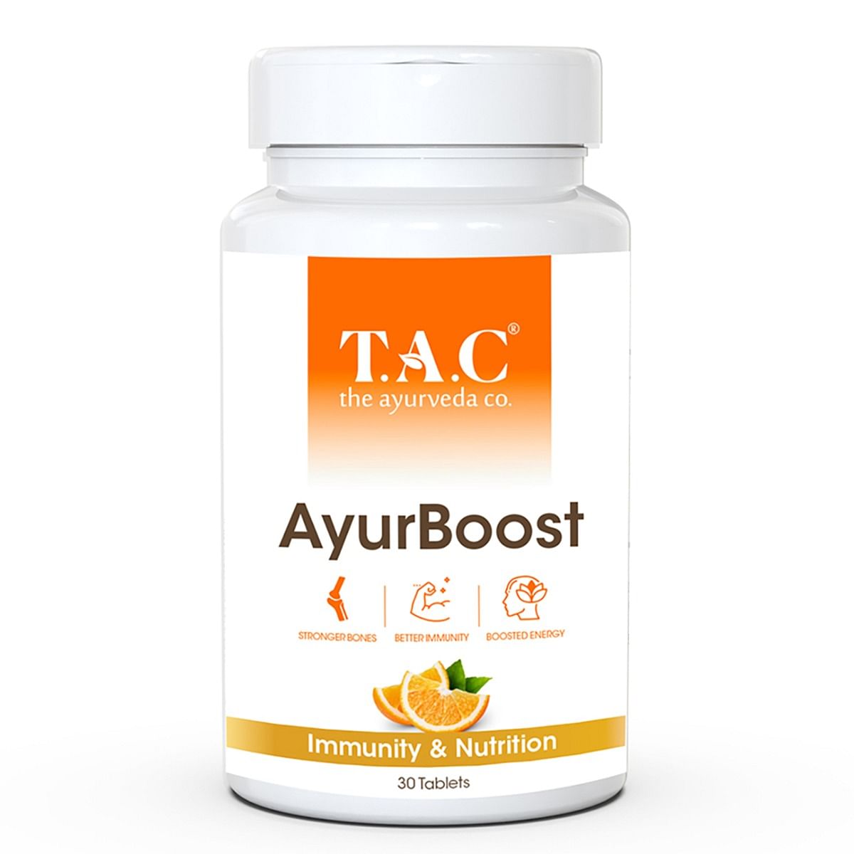 

TAC - The Ayurveda Co. AyurBoost Tablets with Ashwagandha and Vitamin C For Stamina and Immunity Booster (30 Tablets)