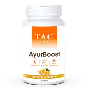 TAC - The Ayurveda Co. AyurBoost Tablets with Ashwagandha and Vitamin C For Stamina and Immunity Booster (30 Tablets)