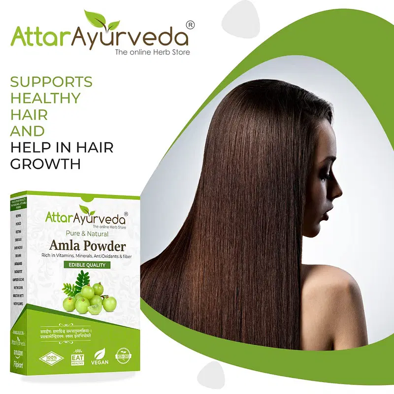 Attar Ayurveda Pure Amla Powder For Hair Growth | 100% Natural, No  Preservatives (250 Gram)