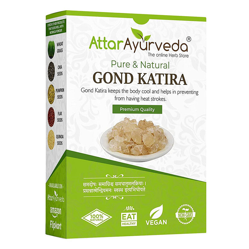 

Attar Ayurveda Gond Katira Pure (Edible Gum) - 200 grams | Tragacanth Gum | High Cooling Properties Herbal Food | Super Food |