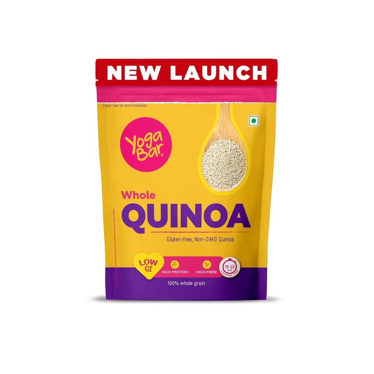 

Yogabar Whole Quinoa 1kg Pouch - Gluten Free Quinoa Grain - Diet Food for Weight Loss Management - Helps Manage Sugar Levels - Low GI for sustained...