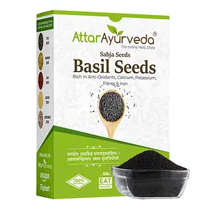 Attar Ayurveda Sabja Basil Seeds - 500 gm (Reduces Body Heat)