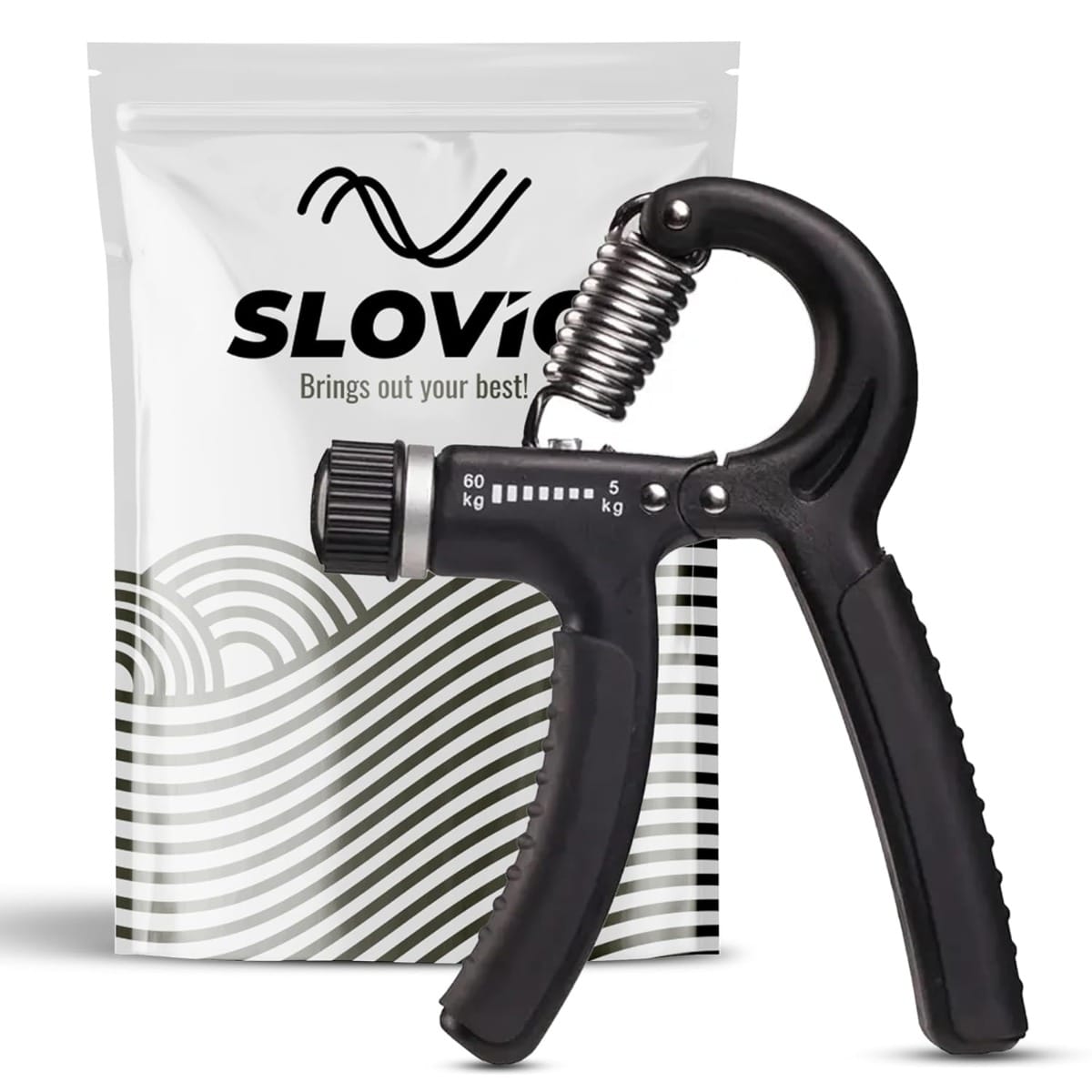 Slovic Hand Gripper | Adjustable Hand Grip for Forearm Strength [5-60 KG] and Gym Workout | Home Gym Equipment for Men | Exercise Accessories for Forearms, Grip Strengthener, and Hand Exercise at Home