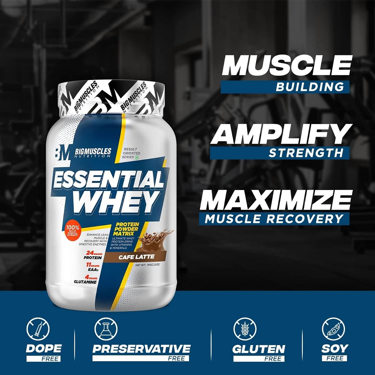 

Bigmuscles Nutrition Essential Whey 1Kg Caffe Latte