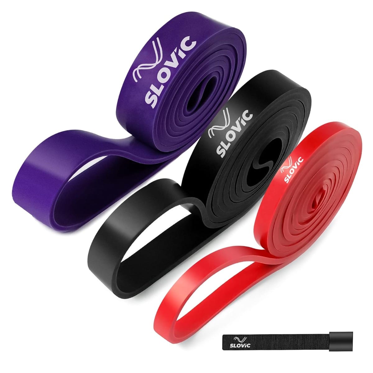SLOVIC Resistance TPE Bands for Workout - Set of 3 | Resistance Band Set | Exercise Band for Home Gym Fitness | Pull Up Band | Stretching Band | Gym Band for Men & Women | Heavy Duty Material