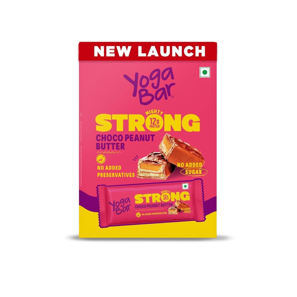 

Yogabar Strong Choco Peanut Butter Protein Bars(Pack of 6), 12g Protein, No Added Sugar, No Preservatives