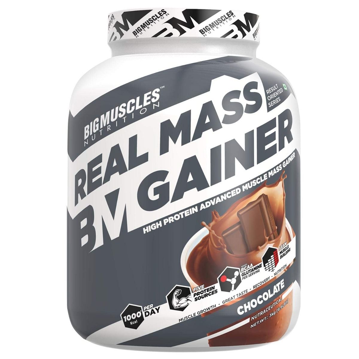 

Bigmuscles Nutrition Real Mass Gainer [3 Kg, Chocolate]