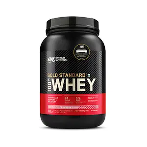 Optimum Nutrition (ON) Gold Standard 100% Whey Protein Powder (Delicious Strawberry), for Muscle Support & Recovery, Vegetarian - Primary Source Whey Isolate