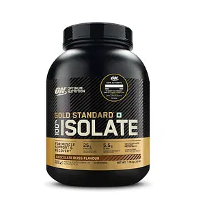 Optimum Nutrition (ON) Gold Standard 100% Isolate 3 lbs, 1.36 kg (Chocolate Bliss), for Muscle Support & Recovery, Vegetarian - 100% Protein from Whey Isolate with Free Shaker