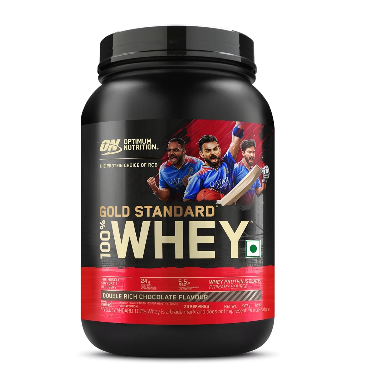 

Optimum Nutrition (ON) Gold Standard 100% Whey Protein Powder 2lbs | 29 Serving | 24g Protein | Double Rich Chocolate Flavour | Muscle Support | Re...