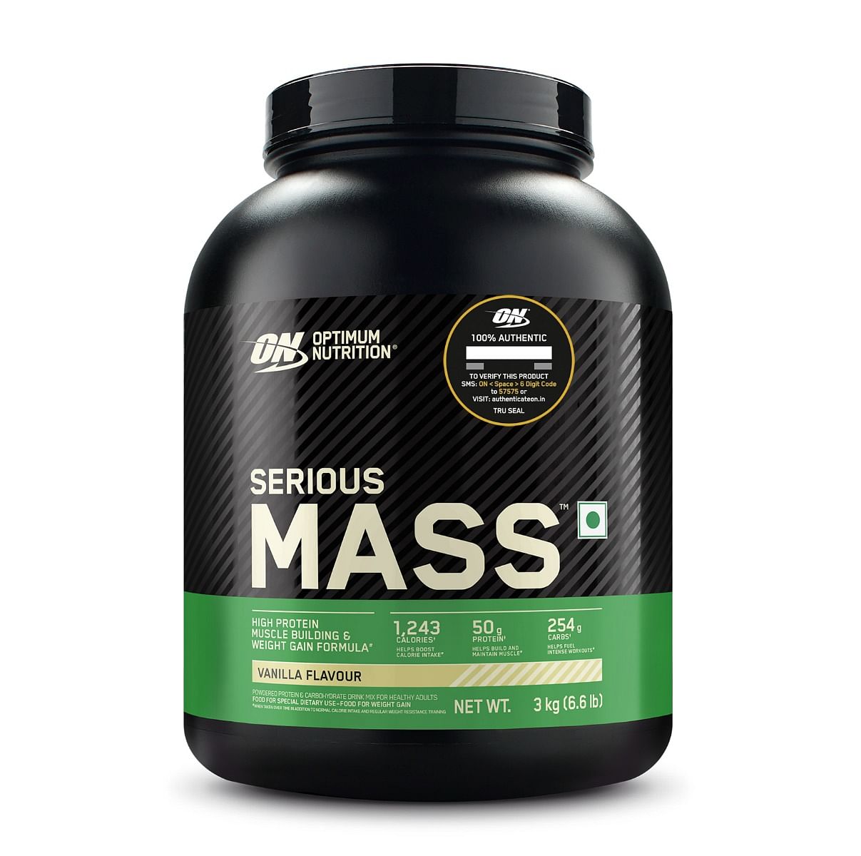 

Optimum Nutrition (ON) Serious Mass 3kg | 50g Protein | Vanilla Flavour | Strength | Sport Performance