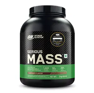 Optimum Nutrition (ON) Serious Mass 3kg | 50g Protein | Chocolate Flavour | Strength | Sport Performance
