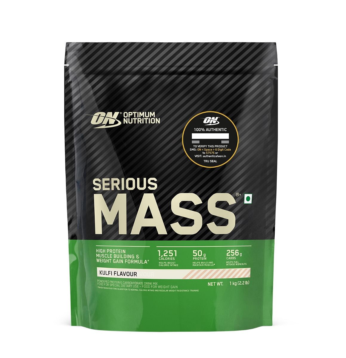 

Optimum Nutrition (ON) Serious Mass High Protein Weight Gain Powder(Veg)- 1 kg (Kulfi) with 23+ Vitamins-Minerals, Glutamine & 3g Creatine.