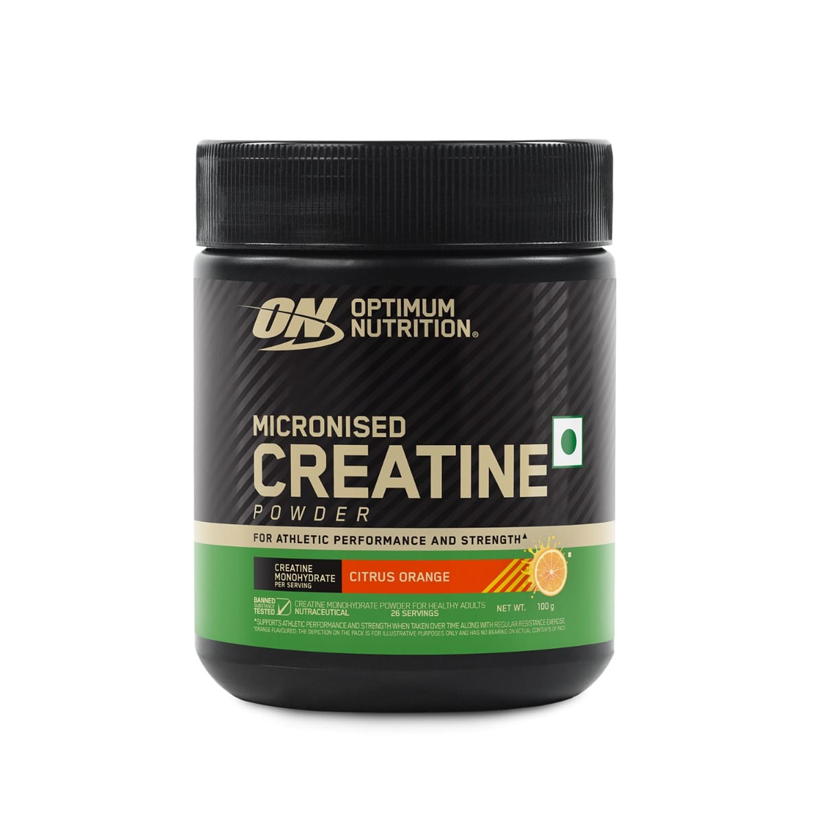 

Optimum Nutrition (ON) Micronized Creatine Powder - 100 Gram, 26 Serves, Citrus Orange, 3g of 100% Micronised Creatine Monohydrate per serve, Suppo...