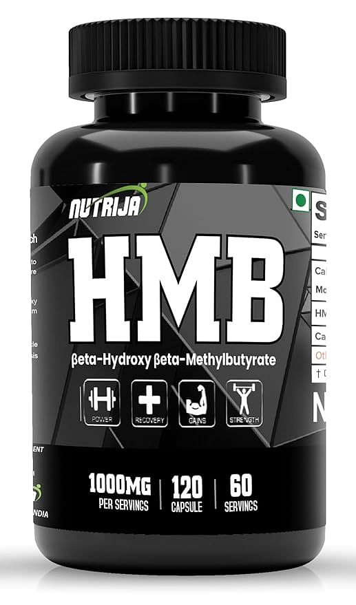 

NutriJa Lifesciences HMB 1000MG Capsules (Beta-Hydroxy Beta-Methylbutyrate) - Pure HMB 120 Capsules