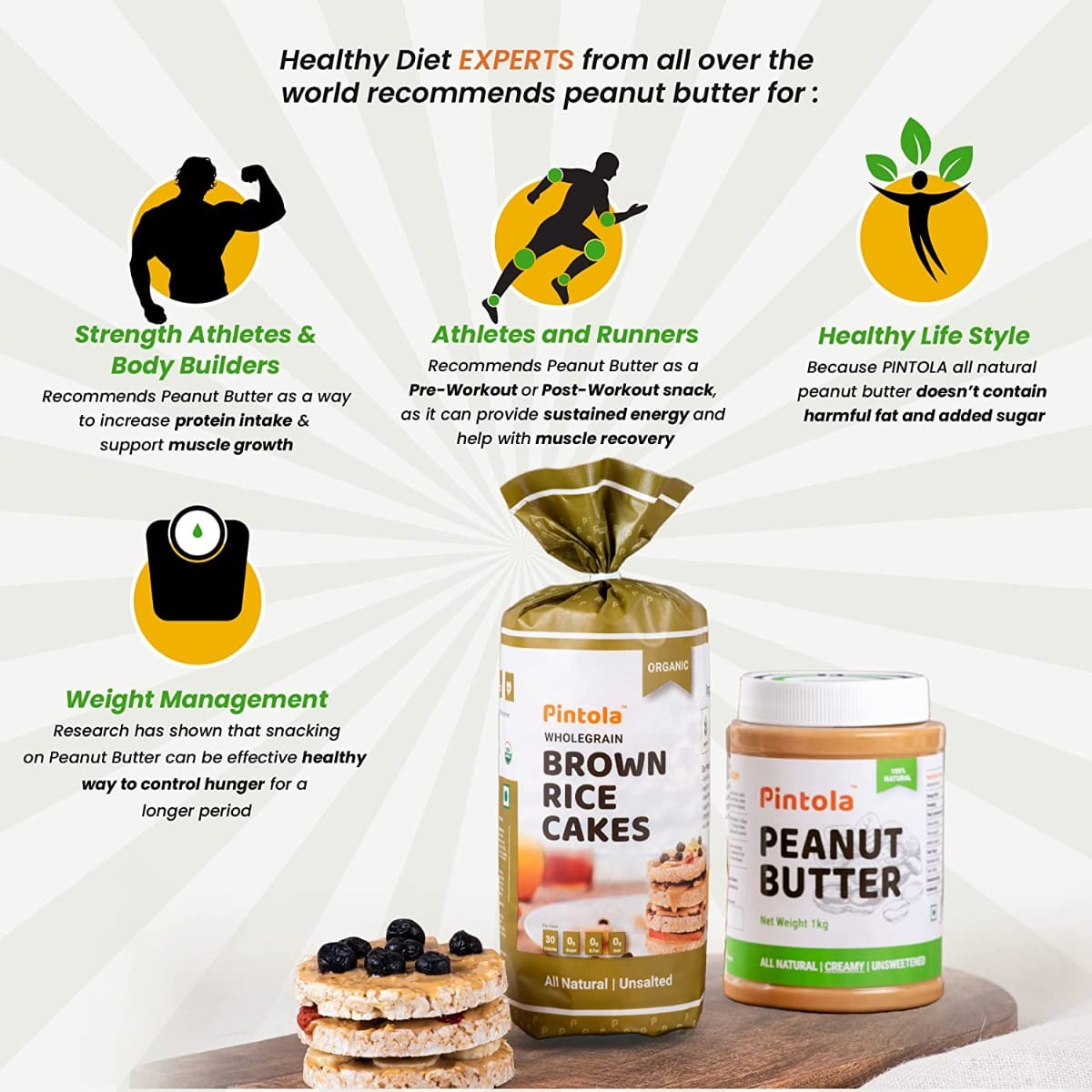 Pintola Peanut Butter 2.5Kg 78 Serving Unsweetened Creamy 30g