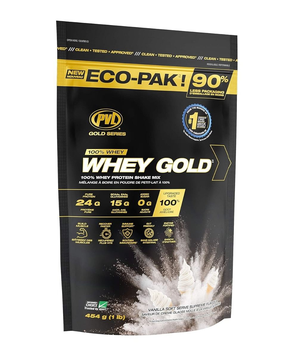 

PVL Gold Series Whey Gold Protein Powder Vanilla Soft Serve Supreme flavour (1 Lbs)