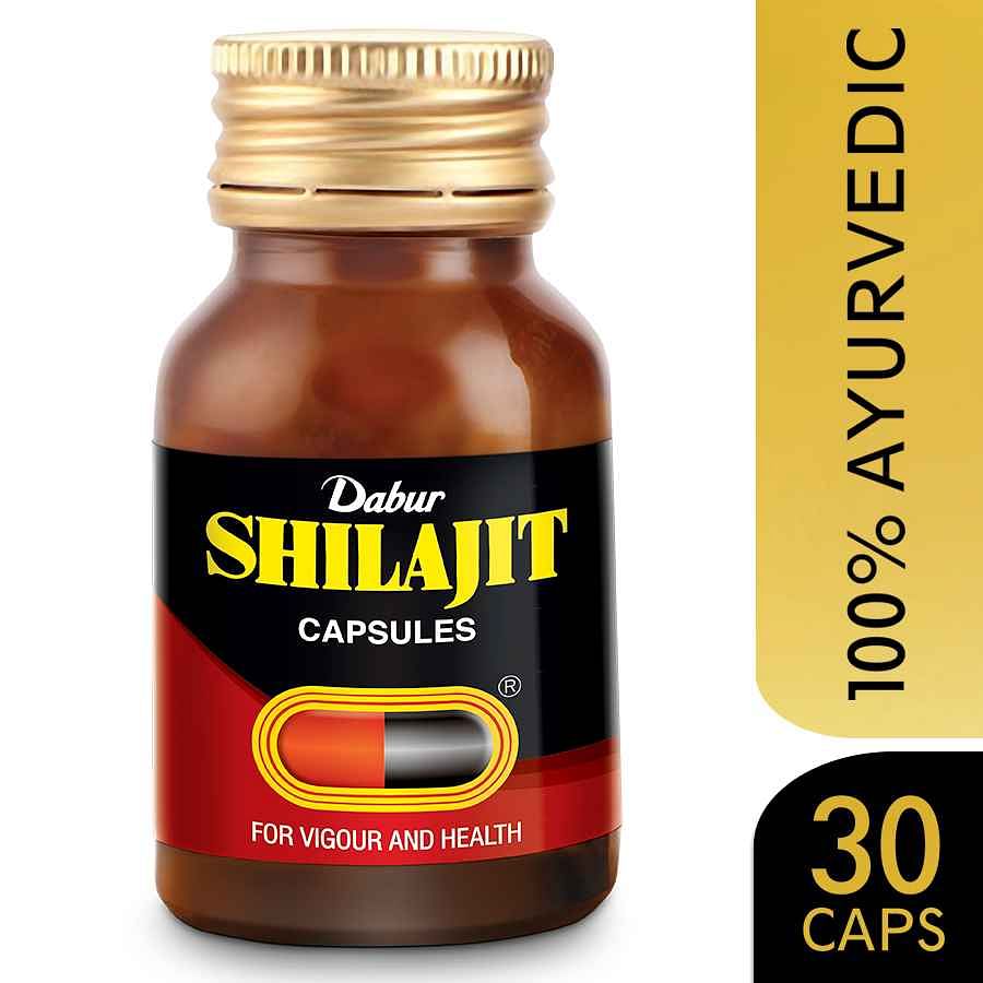 

Dabur Shilajit Gold - 30 Capsules | 100% Ayurvedic Capsules for Strength , Stamina and Power | Premium Ayurvedic Supplement | For Men