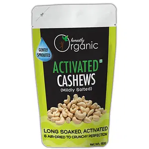 Honestly Organic Activated Cashews - Mildly Salted, Long Soaked & Air Dried to Crunchy Perfection - Easier to digest & more nutrient-dense anytime snack