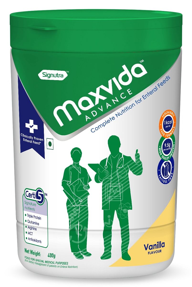 

Maxvida Advance Complete Nutrition for enteral Feeds Jar -(Vanilla Flavored, 400g)