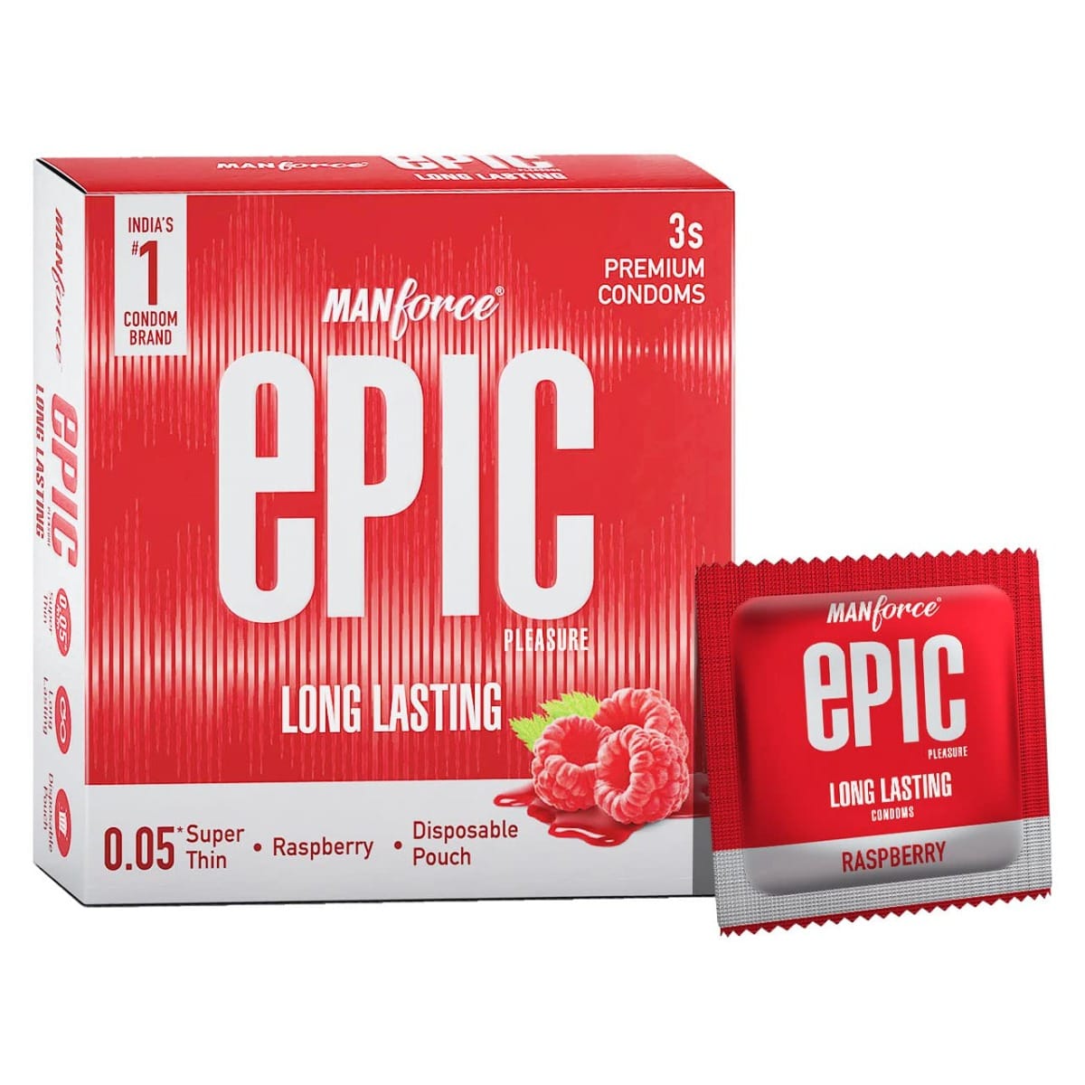 Manforce Manforce Epic Pleasure Long Lasting Premium Condom for Men, Super Thin ...