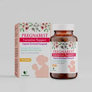 HealthBest Pregnabest Lactation Support for Women Fenugreek 60 Capsules