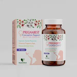 HealthBest Pregnabest Conception Support Tablets Enhance Pregnancy Rate Women 60 Tablets