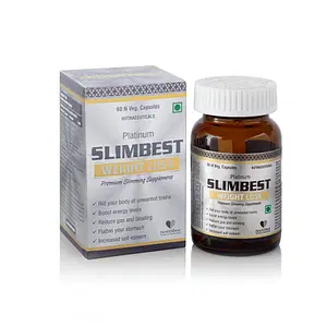 HealthBest Slimbest Veg Capsules Herbal Slimming Supplement Men And Women 60 Capsules