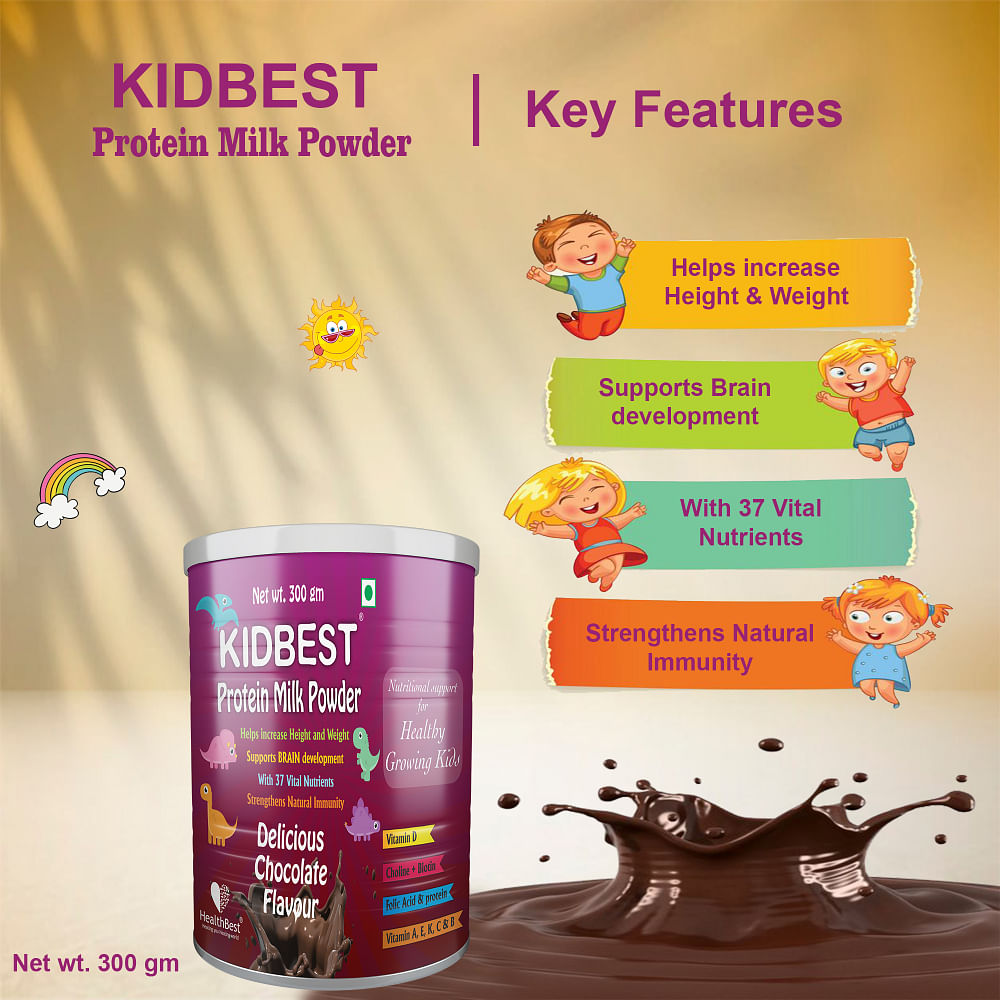 HealthBest Kidbest Protein Milk Powder for Kids Healthy Growing