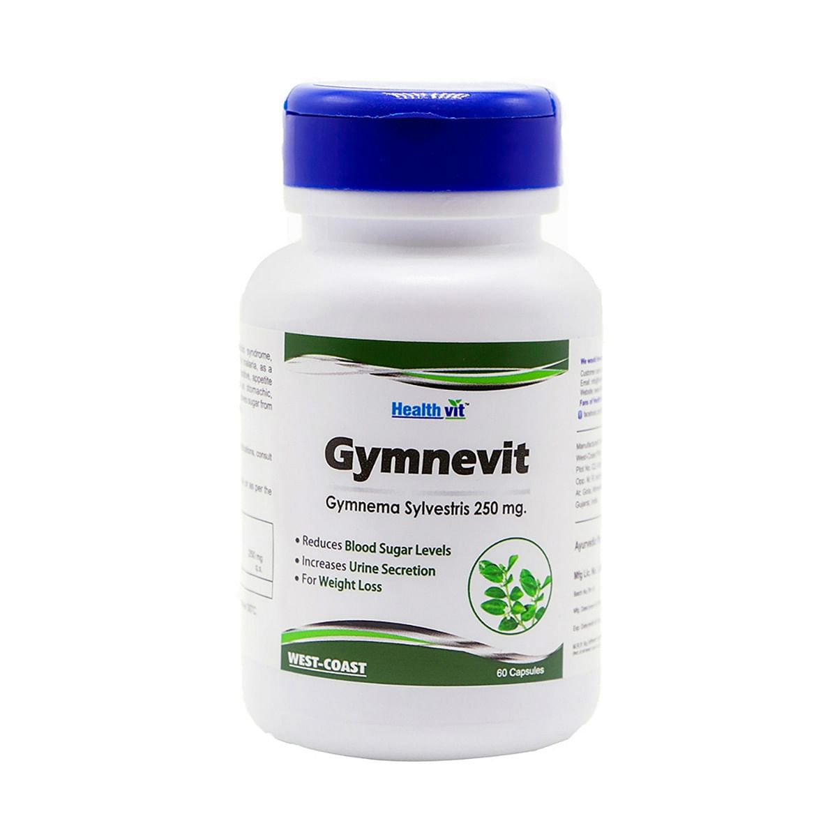 Healthvit Gymnevit Gymnema Sylvestris 250 mg - 60 Capsules