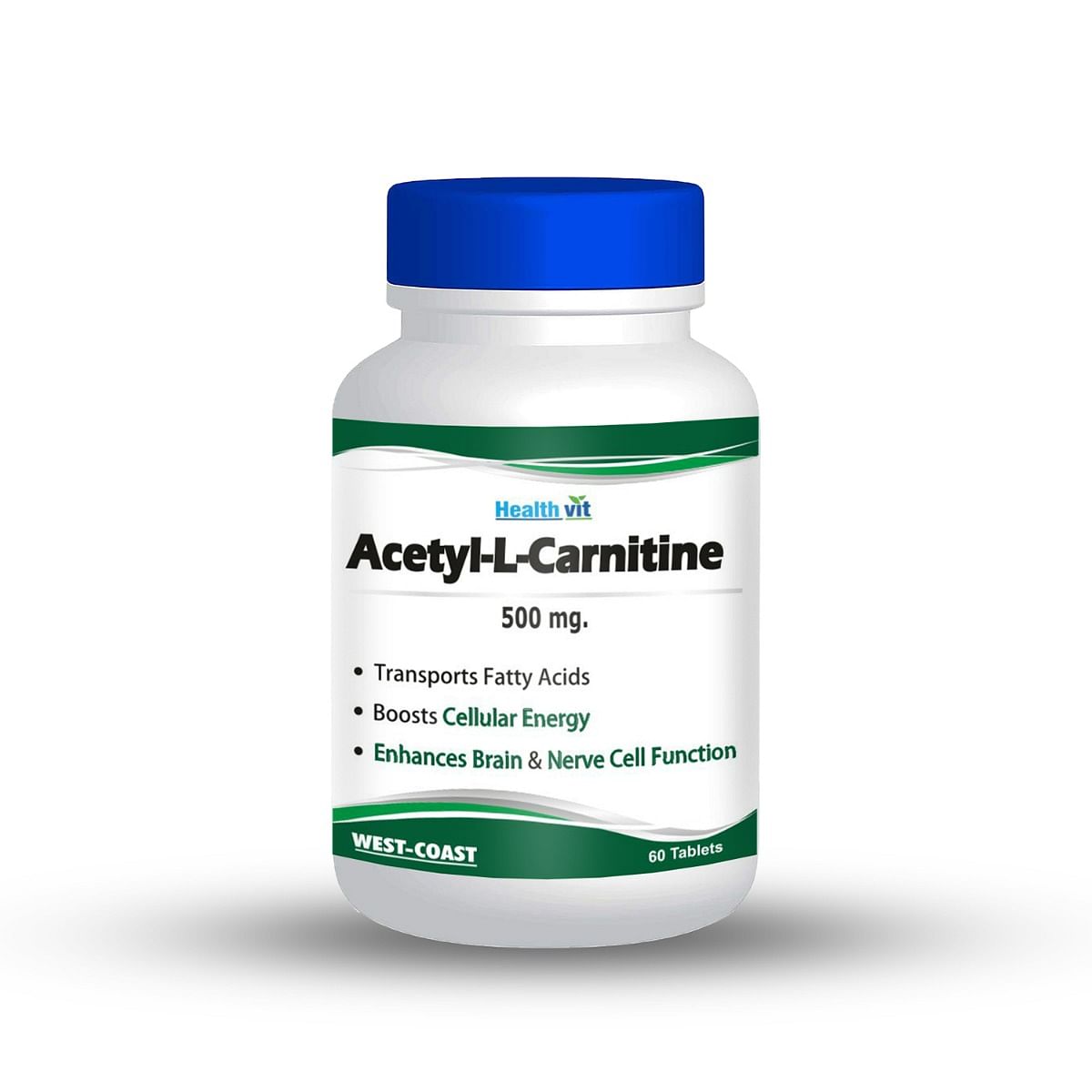 Healthvit Acetyl L Carnitine (Alcar) 500mg - 60 Capsules For Muscle ...