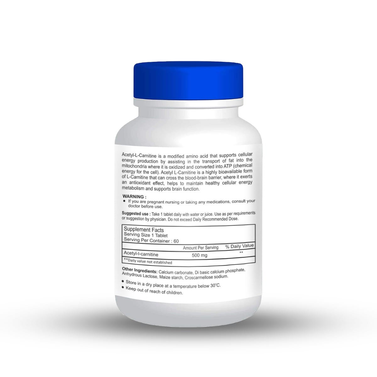 Healthvit Acetyl L Carnitine (Alcar) 500mg