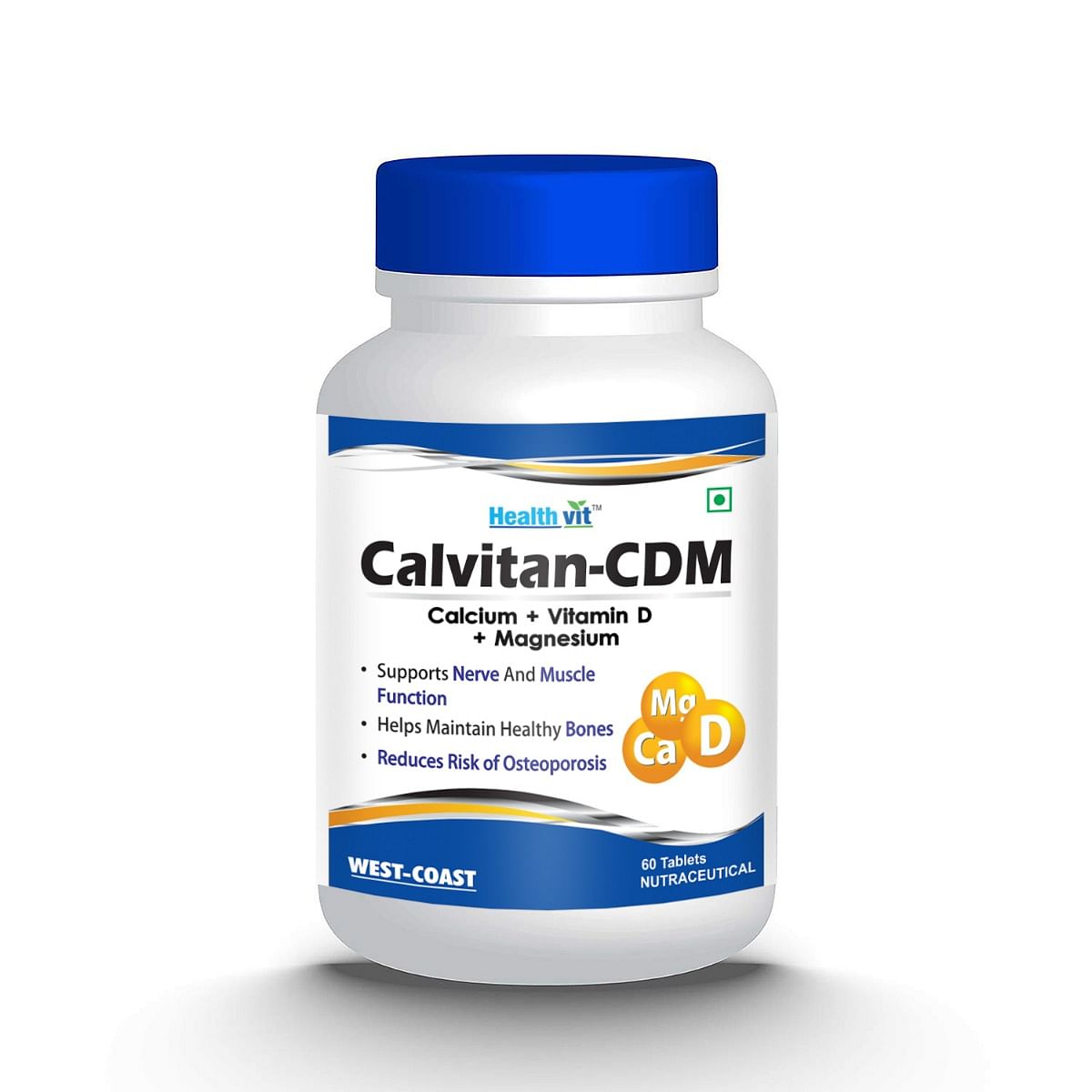 Healthvit Calvitan Cdm Calcium Vitamin D3 Magnesium 60 Tablets 9733