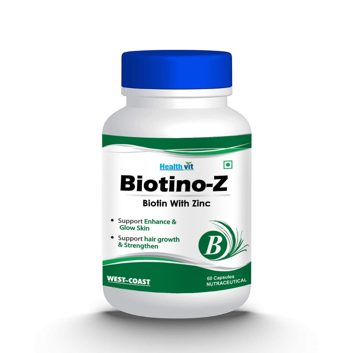 Healthvit BiotinoZ Biotin with Zinc For Hair Growth, 60 Capsules