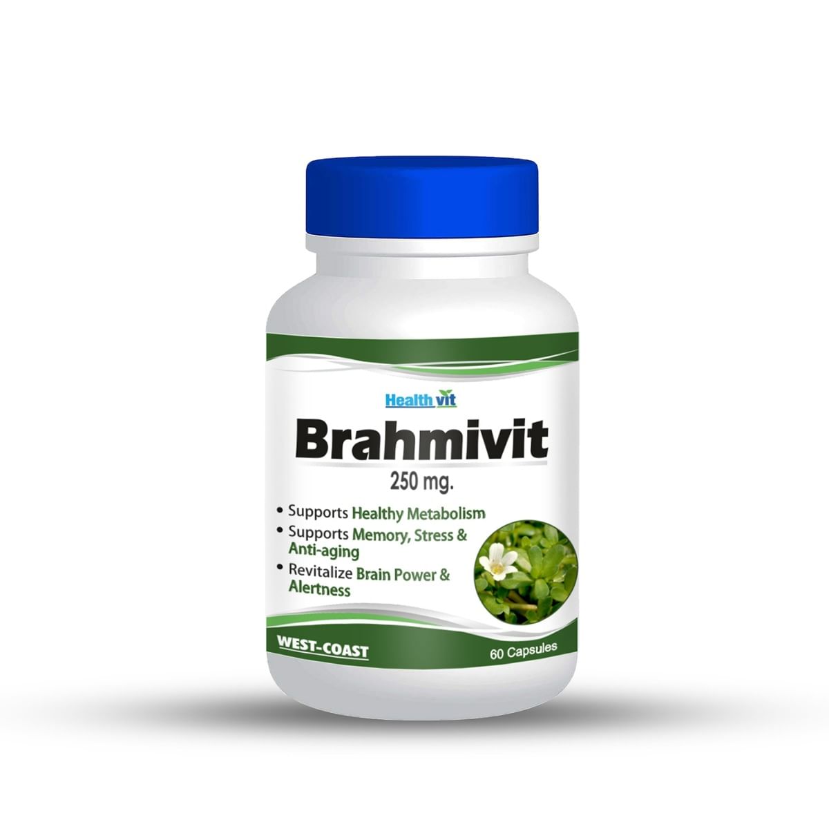 Healthvit Bramhivit Bramhi Powder 250 mg 60 Capsules (Pack Of 2)