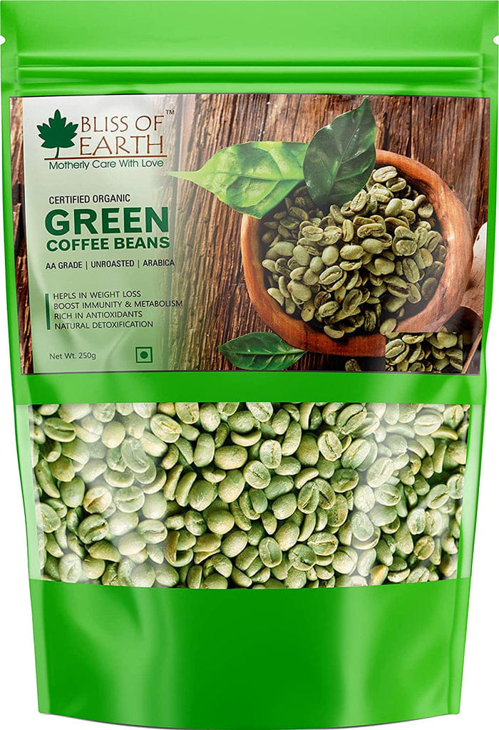 Bliss of Earth Certified Organic Green Coffee Beans Arabica