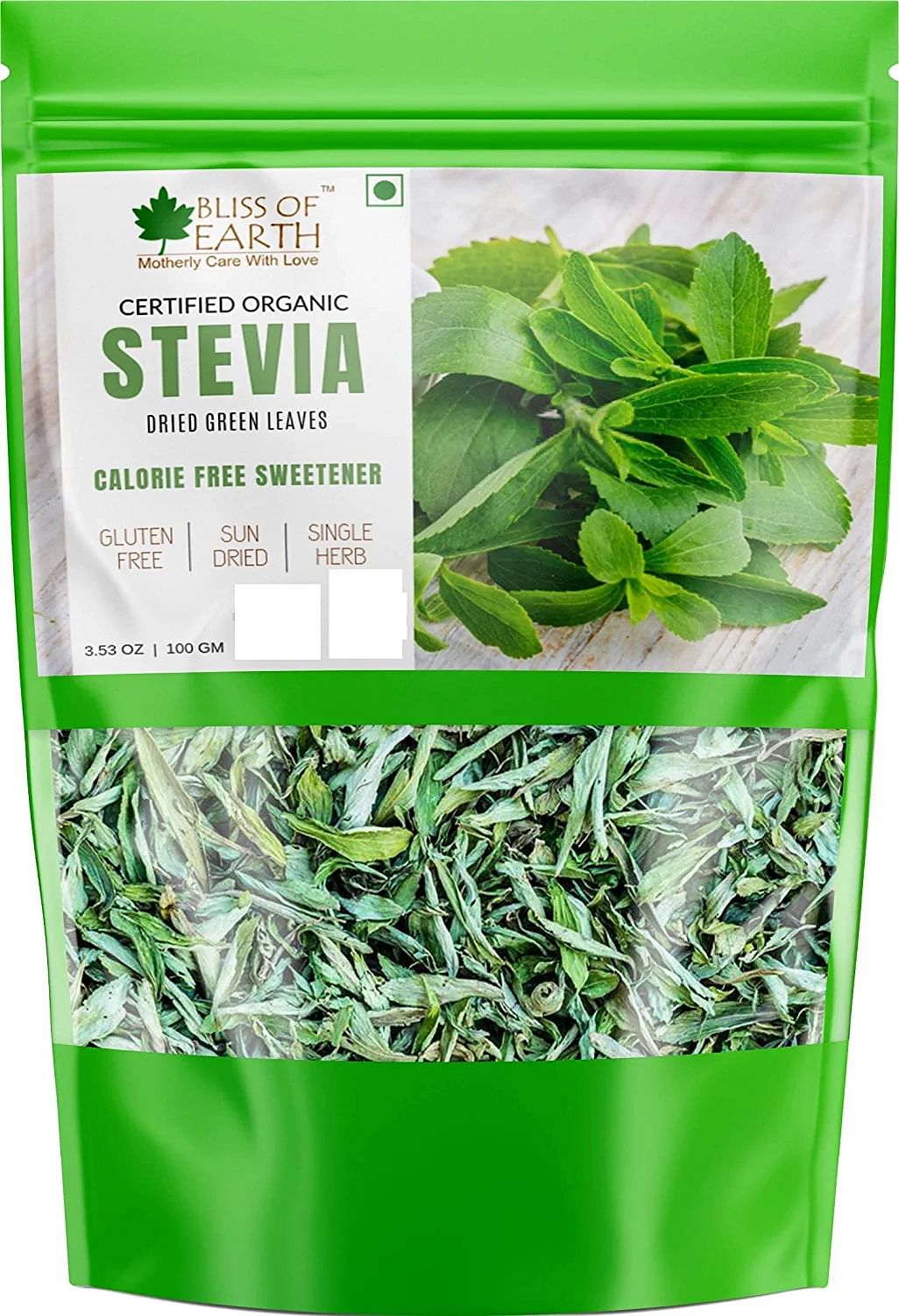 

Bliss of Earth Organic Stevia Leaves - 100 gm