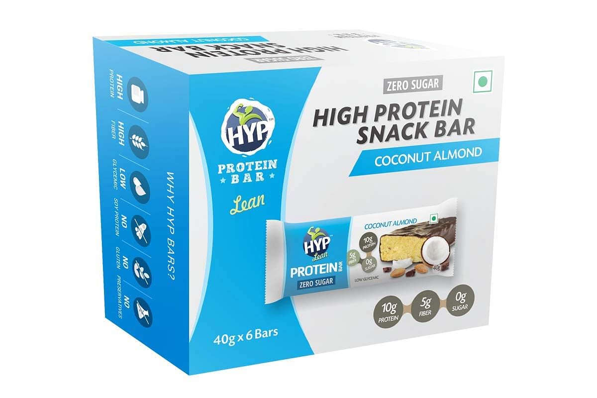 

HYP Zero Sugar Protein Bars - Coconut Almond - Box of 6 Bars - Pack of 1