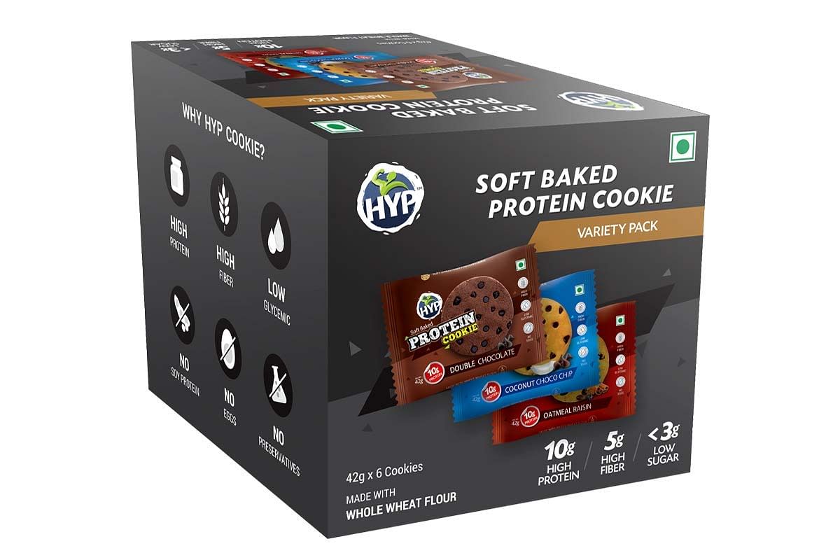 

HYP Soft Baked Protein Cookies - Variety Pack - Box of 6 Cookies