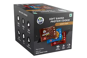 HYP Soft Baked Protein Cookies - Variety Pack - Box of 6 Cookies