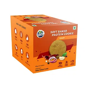 HYP Soft Baked Protein Cookies - Savory - Box of 6 Cookies